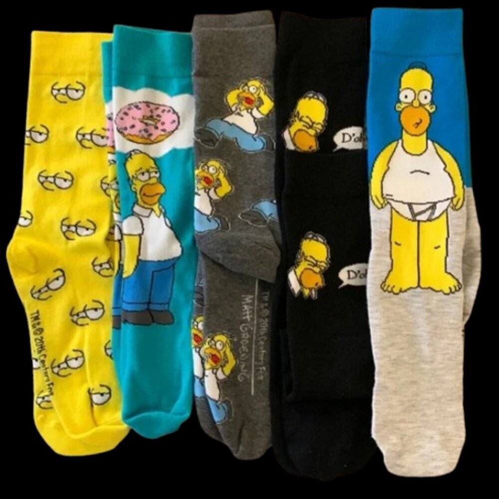 5 Pack of Simpsons long socks. New without tags.